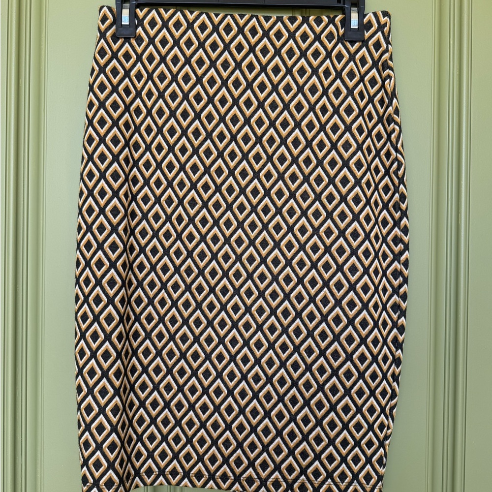 Primark Black and White Midi Skirt for Work